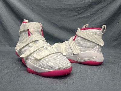 Nike Boys LeBron Soldier XI (PS) Sneakers White Pink Size NEW NO BOX! 