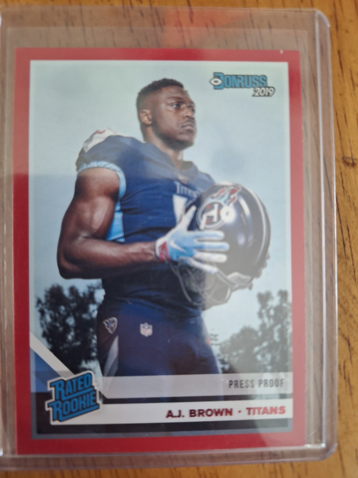 AJ Brown Panini Donruss #314 Press Proof-Red