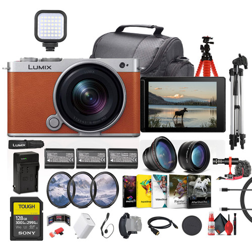 Panasonic Lumix S9 Mirrorless Camera with 18-40mm f/4.5-6.3 Lens (Orange) + More