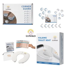 LuNiko 2-in-1 Baby Proofing Safety Set Travel Potty Seat + Home Corner Guards