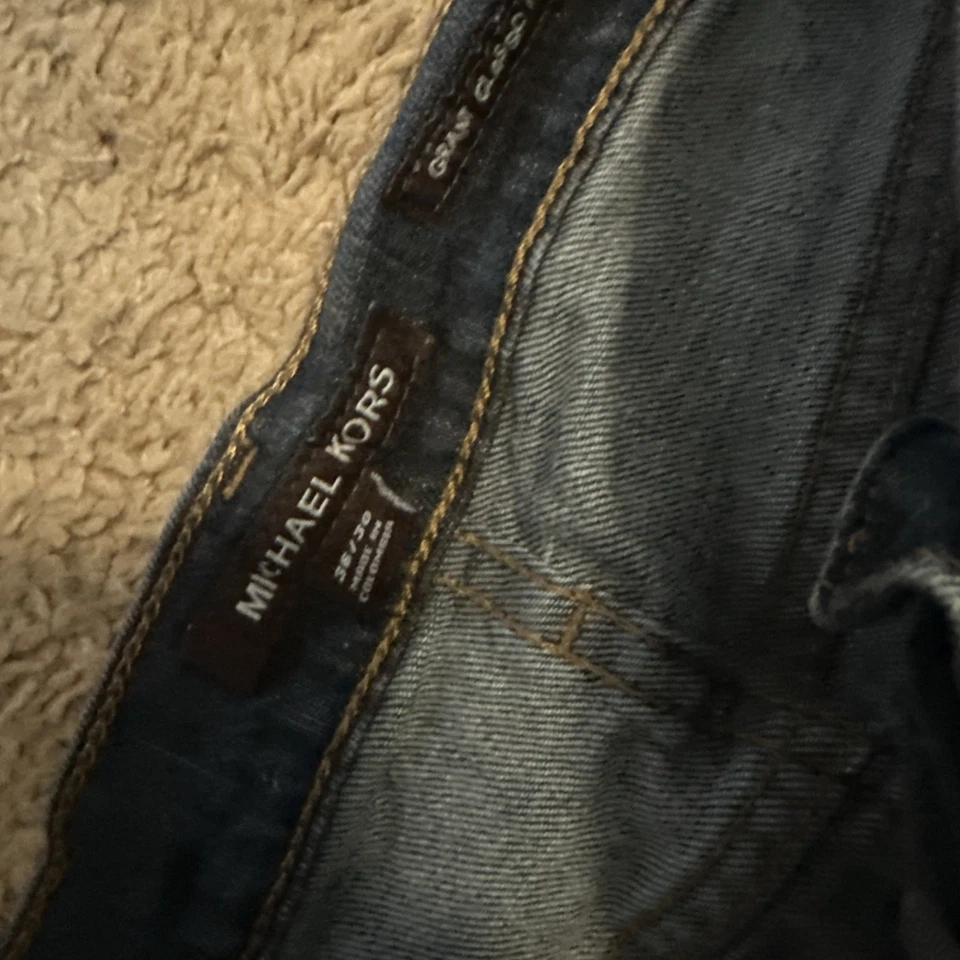 Michael Kors Men's Blue Straight Leg Jeans, Size 30x30, Cotton Denim - Image 4 of 4