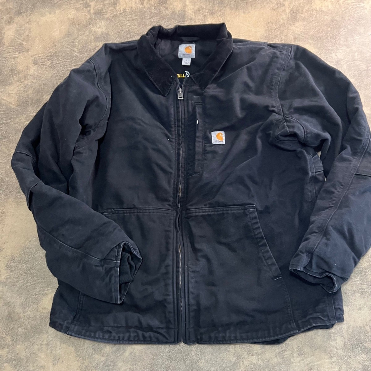 Carhartt Full Swing Armstrong Jacket Mens Large Black Cotton Duck