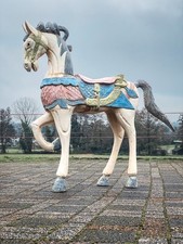 Antikes Karussellpferd, Holzpferd, Kirmespferd handgeschnitzt  ca. 1920-1950