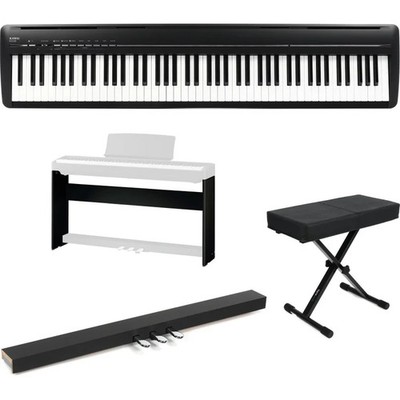 Kawai ES120 88-key Digital Piano with Speakers with Stand, Triple Pedal, and