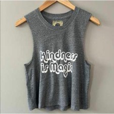 NWT Spiritual Gangster 48 Kindness Is Magic Crop Tank Top Heather Grey XS