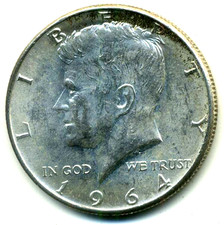 SILVER 1964 P KENNEDY HALF DOLLAR 90% SILVER J.F K NICE SCARCE 50 CENT COIN#6076