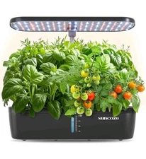 Hydroponics Growing System Kit 12 Pods, Indoor herb Garden with 20W LED Grow ...