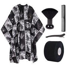 Waterproof Hair Cutting Cape for Men Salon Cape with Neck Strip and Barber B...