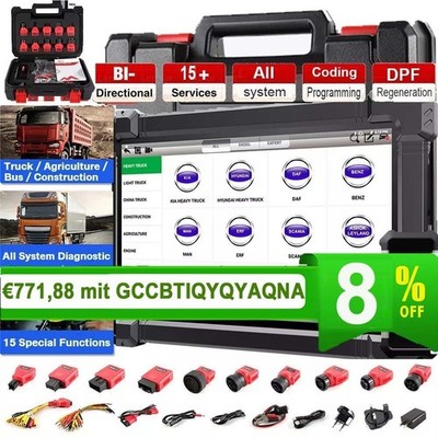 ANCEL X7HD LKW Trucks Profi Diagnosegerät komplett System OBD2 Scanner Für  MAN