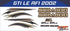 SEADOO GTI LE-RFI 2002 Graphics / Decal / Sticker Kit CUSTOM BLUE & GOLD COLOR