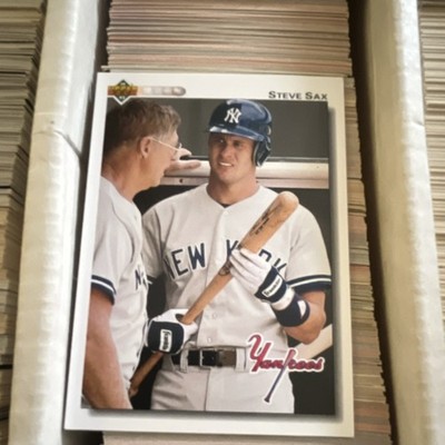 Upper Deck Steve Sax Yankees Baseball Card Lot 1991 MLB Trading Cards