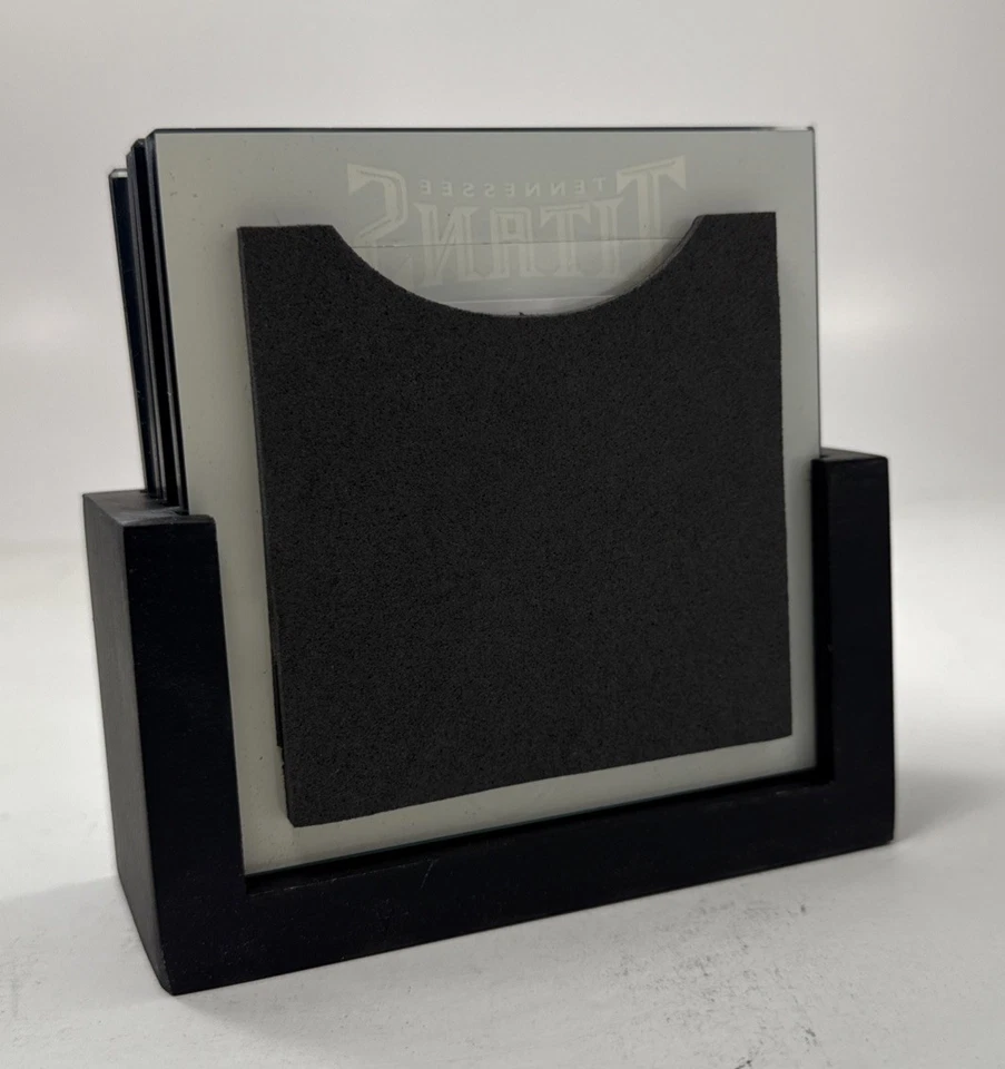 Conjunto de posavasos fotográficos de vidrio artístico de los Titanes de Tennessee The Memory Company NFL nuevo Foto 3 de 3