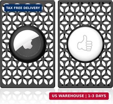 2-Pack Wallet Tracker Card for Apple Find My iOS Only , Rechargeable Thin Finder