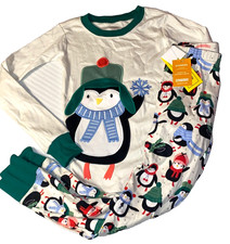 N5 WOW NWT GYMBOREE Gymmies Size 6 Holiday PENGUINS Snug Pajamas Set