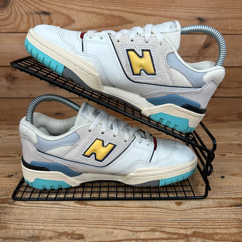 New Balance 550 Trainers Womens Size UK 4 Sea Salt Yellow Beige Chunky Shoes NB - Image 2 of 4