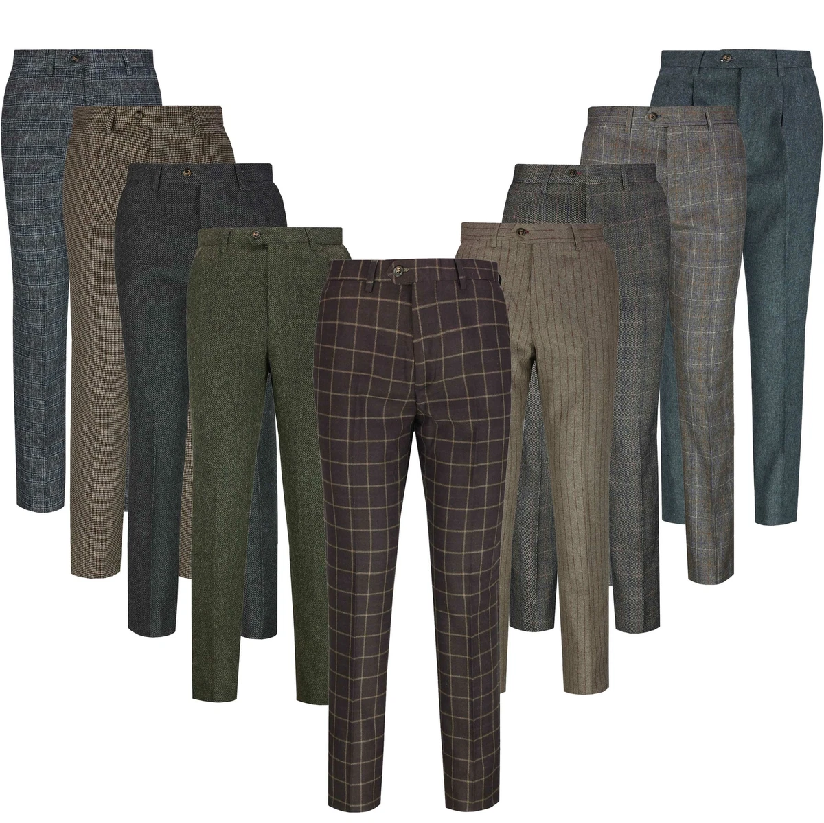 Plaid tweed deals pants