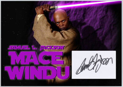 Samuel L. Jackson ''Star Wars'' signiert A3 Foto Mount Display AFTAL, UACC & ACOA