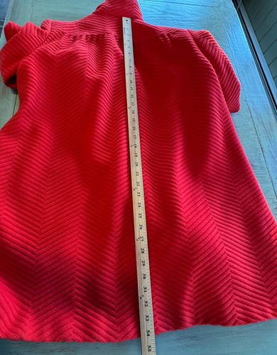 Vintage VALENTINO Coat 40 Red Wool Double Breasted Lined Pockets Italy Womens - Picture 7 of 10