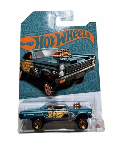 Hot Wheels 1965 Mercury Comet Cyclone - Veicolo Pressofuso Colore Teal E Oro - Modello HDH54 Da Collezione - 2