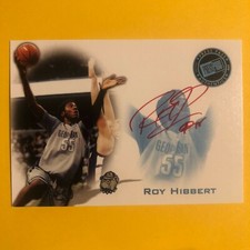 2008 Press Pass Signings Gold Red Ink /50 Roy Hibbert #PPS-RH Rookie Auto RC