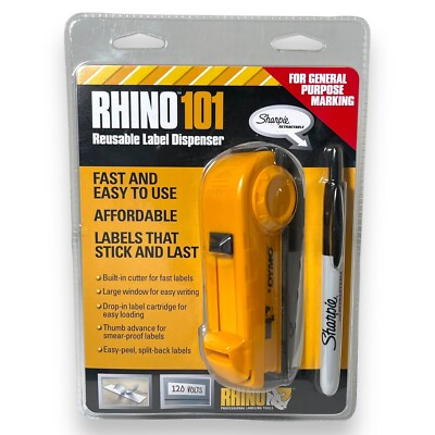 DYMO Rhino 101 Reusable Label Dispenser Professional Labeling Tool Brand New