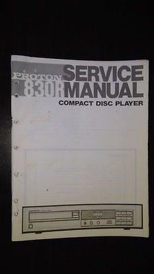 Proton 830r service manual repair schematic original book compact disc cd player