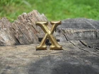Company Letter "X" Brass Lead Filled with Free Display Case