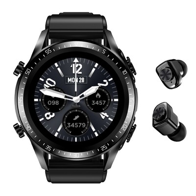 2 in 1 Smart Watch with Bluetooth Earbud Smartwatch with Pedometer Sleep Monitor