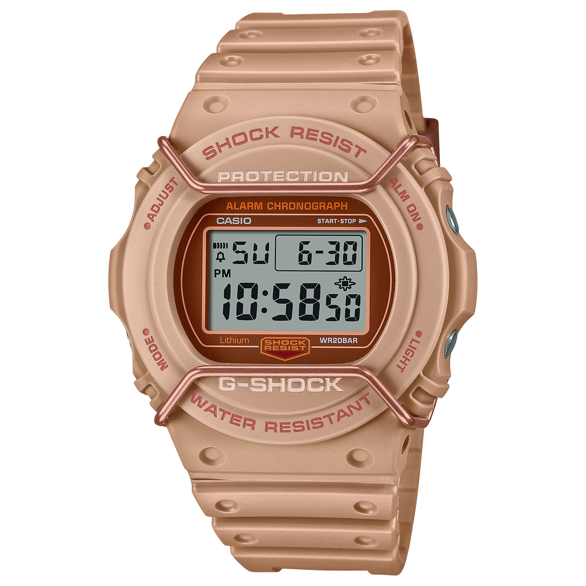 CASIO G-SHOCK DW-5700PT-5 Digital Light Brown Color Bumper Men NEW