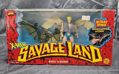 Angel & Sauron from X-Men Savage Land - Toy Biz with Wing Flapping Action