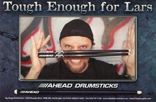 2004 small Print Ad of Ahead Drumsticks w Lars Ulrich of Metallica