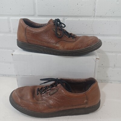 Mephisto Shoes Mens 12.5 Air Jet Walking Brown Leather Oxford Comfort Low top