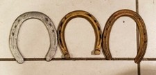 Diamond Bronze Brass HORSESHOE and more Set of Three Vintage