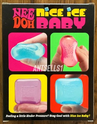NeeDoh Nice Ice Baby 4 pack, Set of Four Nee Doh Mini Nice Cube