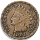 1901 VF/XF Indian Head Penny Cent