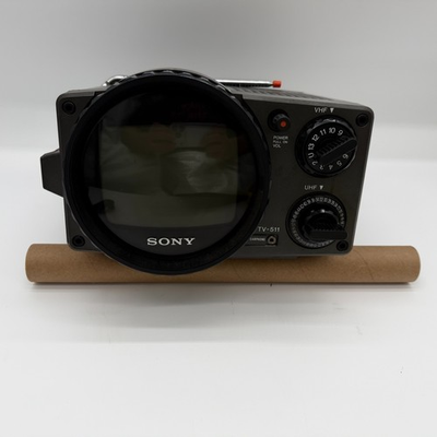 #ad Vintage Sony TV 511 Portable Transistor TV Receiver Rotating Screen Tested $109.95