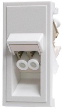 LC 25x50 Euro Angled Multimode Fibre Module, White - OL45MMWHPT