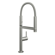 Nobili Move Professional Brushed Nickel Swan Neck Pull Out Kitchen Tap RRP £393