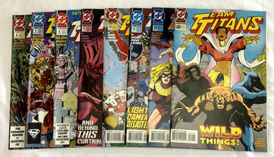 Team Titans 4 5 6 13 14 15 21 22 1992 DC COMICS RAW UNGRADED LOT OF 8 COMICS