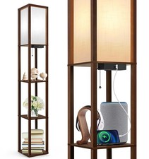 OUTON Floor Lamp with Shelves, LED Column Modern Floor Lamp with USB & Type C...