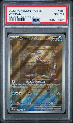 2023 POKEMON PAR EN-PARADOX RIFT ILLUSTRATION RARE #191 WIMPOD PSA 8