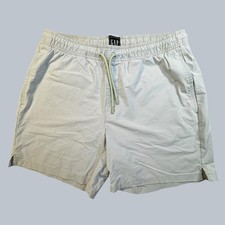 GAP Men's Chino Shorts Cotton Beige Drawstring Elastic Waist Pockets -163