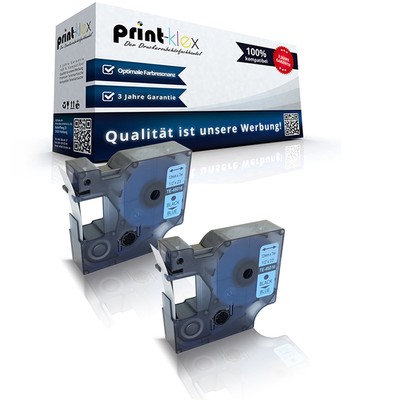 2x Kompatible Schriftbänder für Dymo 45016 S0720560 Patronen-Drucker Pro Serie
