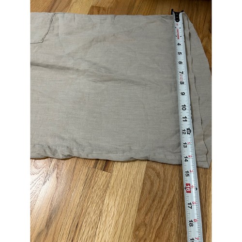 FLAX Linen Blend Cargo Pants Beige Cropped Wide Leg Drawstring Women's Size 1G - Bild 10 von 11