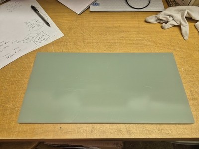 G10  FR-4 Unclad Laminate Board  1/2''  (.500 thick) ,   8 x 16 inches