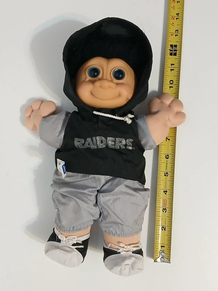 Винтажная кукла-тролль Team NFL Raiders 12 дюймов хорошая форма! с ярлыком - Изображение 2 из 4