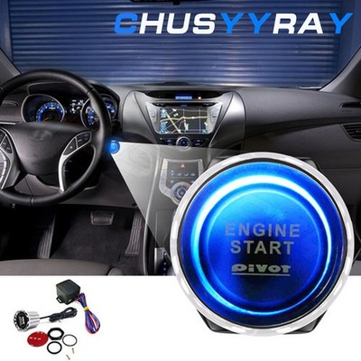 Car Ignition Switch 12V RFID Engine Start Push Button Keyless Entry Starter Kit
