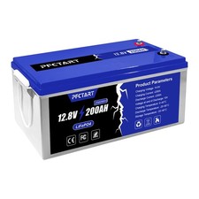 200AH LiFePO4 Lithium Battery 12V Deep Cycle 100A BMS for RV Marine Off-grid