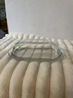 Vintage Oval Domed Lid Clear Glass Stick Butter Dish