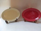 2-Fiesta Small Oval Platters, Scarlet and Ivory